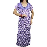 Indiatrendzs Women Hosiery Floral Nightwear Maxi Nighty Bust : 44"