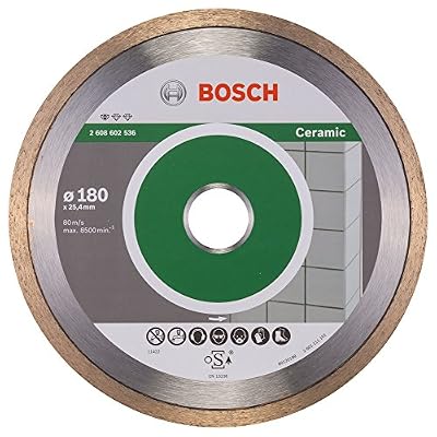 Bosch 2608602536 Disque à tronçonner diamanté standard for ceramic 180 x 25,40 x 1,6 x 7 mm