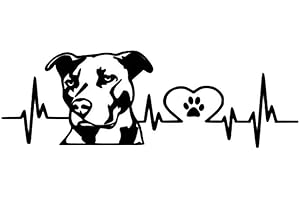 Porfeet Auto Aufkleber, Persönlichkeit Pitbull Liebesmuster Auto Styling Aufkleber Auto Aufkleber Dekoration