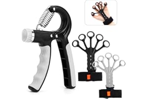 Zestaw wzmacniający FIDWALL Grip z ćwiczeniem palców i 4 regulowanymi siłami chwytania. Idealny do mięśni, regeneracji i gojenia. Zestaw 2 sztuk