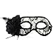 Produktbild Party-Maske Schwarze Spitze mit Rosen-Deko Fasching Maskenbal Kanevall Gesichtsmaske Venedig Augenmaske Maskenparty. Von Haus der Herzen®