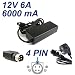 Produktbild CARGADOR ESP - Ladegerät Aktuelle 12V 6A 4 PIN Ersatz für FANTEC QB-35US3-6G Netzadapter Netzteil Replacement