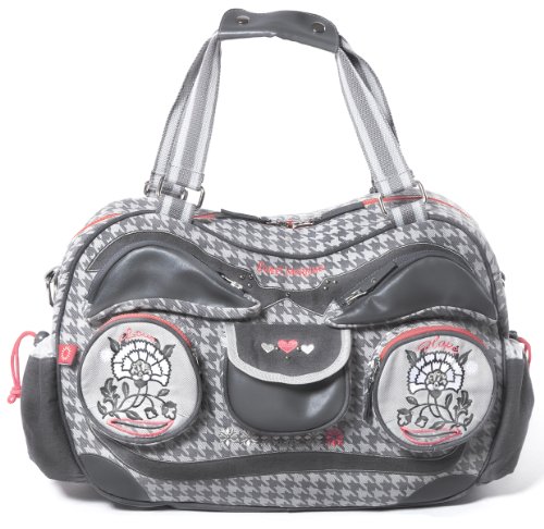 Sweet Morning WI01RA12 Radio Ga Ga Wickeltasche Design Flower von Sweet Morning sehr gut für Zwillinge geeignet, grau - 3