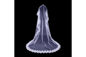 ARHZ Brautschleier lang 3m mit kamm lang einfach elegant hochzeitszubehör für damen