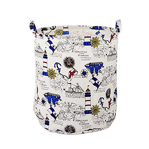 Wäschekorb,Faltbarer Baumwolle Wäschesammler Wäschetruhe Wäschesack Wäschesack Wäschebeutel Canvas Laundry - 5