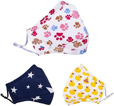 3-Pack PM 2.5 Cotton Face Mouth Mask Muffle with Fliter Respirator Comfy Reuseable Dustproof Antibacterial Mouth Cover Warm Windproof Face Protective Guaze Mask