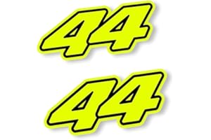 PIGGYSTICKERS Lewis Hamilton Pegatina Adhesivo 2022 para coche 44 F1 Fórmula 1, amarillo fluorescente, negro (amarillo fluorescente)