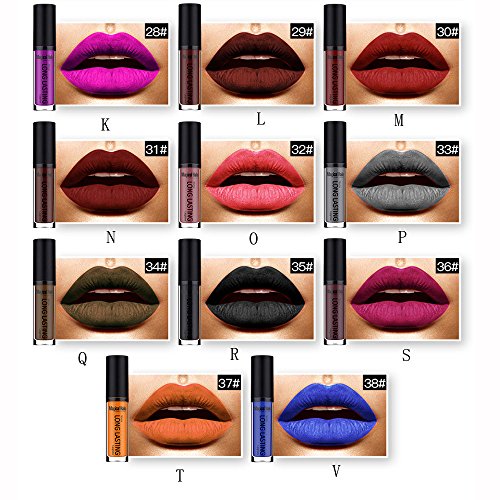 Ularmo 20 Farbe Flüssiger Lippenstift Lipgloss Matt – Farbe 35# - 4