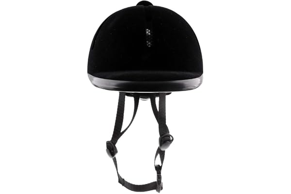 SGerste Enfants Casque d'équitation réglable en Velours Equestrian Riders Casque Noir