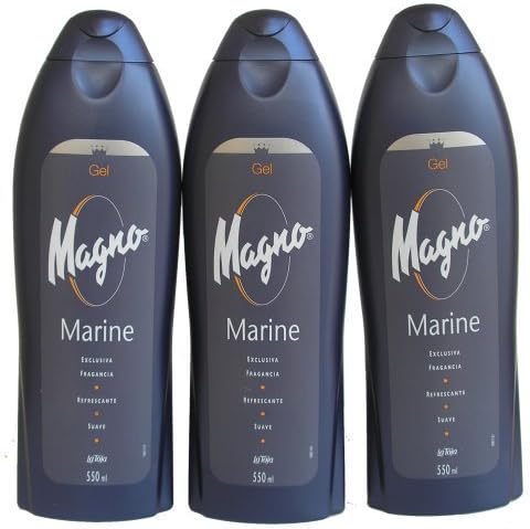 3 Bottles of Magno Marine Shower Gel 18.3oz./550ml by Magno Classic