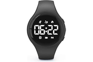 FOCWONY Digital Waterproof Pedometer Watch, Fitness Tracker, Step Counter, Distance, Vibrating alarm clock, Stopwatch, Great Gift for for Kids Childrens Teen Girls Boys Women