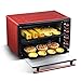 Produktbild Toaster Oven STBD 45l Rot Arbeitsplatte Ofen, Neun Heizrohre, 1800w Kompaktbackofen Mit Doppelter Backform, Backnetz Und Backblechgriff