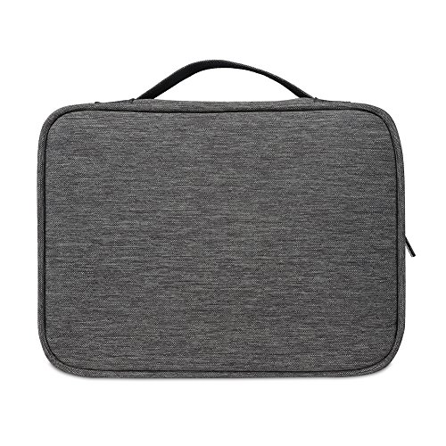 BUBM Mehrfachfunktion Kabelorganiser Tasche Reisetasche mit Doppelschichten für Elektronische Zubehöre wie Netzteil, Maus und USB Stricks(Groß, Denim Grau) - 7