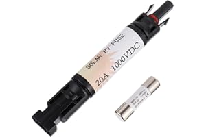 HUAREW 20A 1000V Solare Portafusibili Fotovoltaico Impermeabile Built-in Connettore Maschio/Femmina Spina Diritta Portafusibili con Fusibile 20A