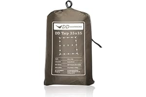 DD Hammocks - DD Tarp 3,5 x 3,5 - Coyote Brown - Telo protettivo leggero completamente impermeabile per escursionismo e campeggio avventura all'aperto