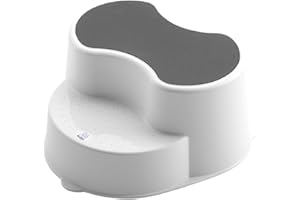 Rotho Babydesign TOP Kinderschemel - recycelt - Tritthocker - Trittschemel - Kinderschemel - Trittleiter - Kindertreppe - Antirutschfläche - Weiss