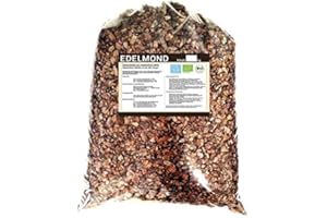 EDELMOND Bio Kakaoschalen Dekor, Mulch und Dünger für Topfpflanzen. Natürliche Optik ohne Pestizide. Düngt Vegan ohne Exkremente. Für Innen und draußen. Lose fallend, keine Pressware (5 kg)