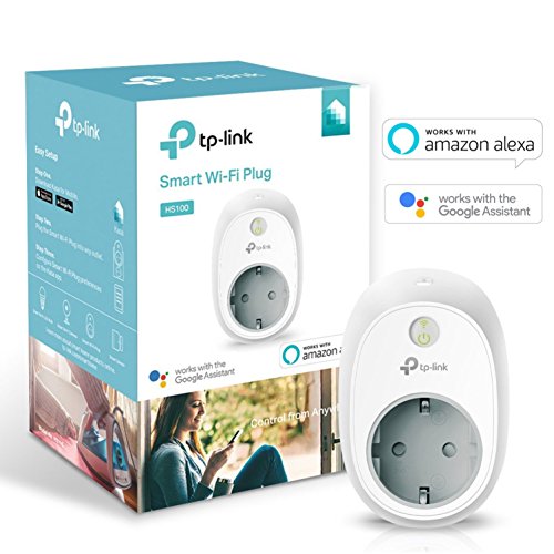 TP-Link HS100 - Enchufe Inteligente (inalámbrico, Funciona con TP-Link KASA para Android e iOS, Control inalámbrico y Remoto Via TP-Link Cloud, Modo lejos, Configuración de horarios y Fechas)