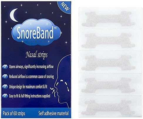 SnoreBand Nasal Strips Pack Of 60 In Size Small - Medium.