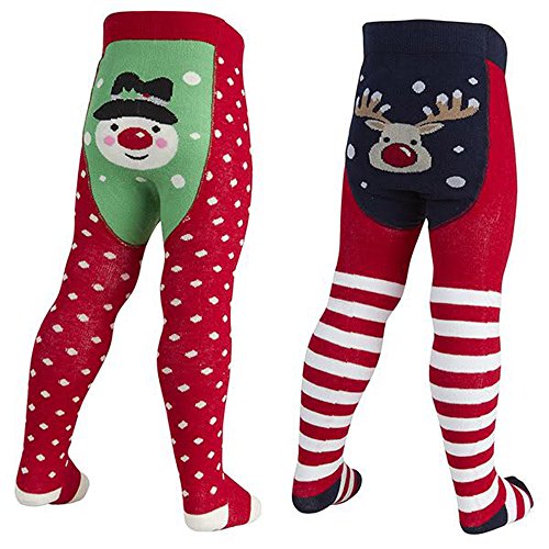 Christmas Fun Bum Tights (12-18 Months, Snowman)