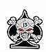 Produktbild rabana Lucky 13 Skull Eye rot Rider Biker Motorrad Patch Kinder Cute Animal Patch für Heimwerker-Applikation Eisen auf Patch T Shirt Patch Sew Iron on gesticktes Badge Schild Kostüm