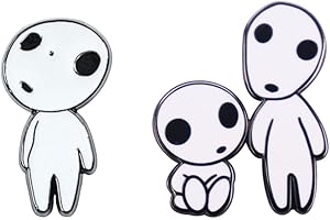 Molinter Brooch Princess Mononoke Brooch Tree Elves Doll Drops Oil Badge Pin Pin Christmas Gift, Metal