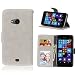 Produktbild Lumia 535 Hülle, Nokia Lumia 535 Hülle, Microsoft Lumia 535 Hülle, Microsoft Lumia 535 Ledertasche, Anlike Nokia Microsoft Lumia 535 /N535 (5,0 Zoll) Schutzhülle Flip Hülle Wallet Case Tasche Cover Handy Zubehör Lederhülle Handyhülle [Klassische Normallackserie] Bookstyle mit Standfunktion Kredit Kartenfach - Weiß