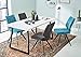 Produktbild lifestyle4living Tisch, Esstisch, Ausziehtisch, Kufentisch, Küchentisch, Esszimmertisch, weiß, Hochglanz, U-Gestell, Kufengestell, Maße 160 x 80 cm