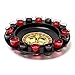 Produktbild Relaxdays Roulette Trinkspiel, Partyspiel mit Drehrad, Schnapsgläsern & Kugeln, Roulettespiel für Partys, rot/schwarz