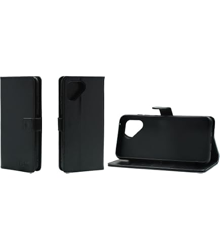 Custodia Bookstyle In Finta Pelle Per Gigaset GS270 / GS270 Plus - Caseroxx, Colore Nero, Con Portacarte E Supporto