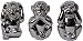 Produktbild CHICCIE Die DREI Weisen Affen - Silber Keramik 14cm - Nichts sehen hören Sagen Glücksbringer Skulptur Figuren