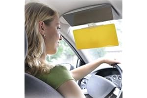 Fast World Shopping Écran pare-soleil HD universel antireflet le jour et anti-éblouissement la nuit, à fixer sur le pare-soleil intérieur de la voiture