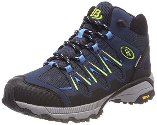Bruetting Expedition Mid, Zapatillas de Marcha Nórdica Unisex Adulto, Azul Marine/Blau/Lemon, 36 EU