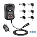 Price comparison product image IKOCO New Wall Plug-in Switchable Multi Voltage Adapter Power Transformer,3V-12V Adjustable Voltage Control,6Pcs DC Replaceable Tips for Camera,Router,Shaver,Toy Car Series and Other Rechargeable Devices
