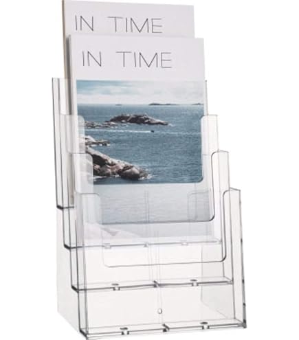 Organisateur De Courrier En Acrylique – 5 Compartiments Transparents | Pour Bureau, Factures, Lettres | Design Moderne Et Pratique