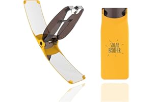 ‎SOLAR BROTHER Solar Brother Suncase Gear Solar-Feuerzeug – Einzigartige Dual-Energie-Hülle: Sofortige Solar Zündung – wasserdicht & windfest – patentierte französische Innovation (gelb)