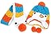 4 Migo Winter Warm Boys Wool Acrylic Hat/Scarf Set Knitted Hat Scarf Red Cute Bear for Christmas (Blue)
