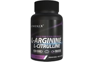Athenix® Premium L-Arginine Capsules + L-Citrulline - 5000 mg, 2500 mg L Arginine + 2500 mg L Citrulline | Boost Nitric Oxide, Muscle Pumps & Endurance, Premium Grade Made in Germany, Vegan, 220 Caps