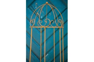 KUHEIGA Rankgerüst Höhe 200cm Rost Obelisk Rosenhilfe Rankhilfe Metall Obelisk