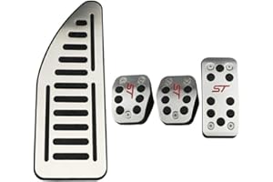 YXSMQC Pedaliera per Auto in Acciaio Inossidabile Coprigiunti per Pedale Freno a Frizione , per Ford Focus 2 3 4 MK2 MK3 MK4 Kuga Escape RS ST 2005-2017