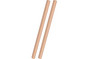 M METERXITY 2-Pack Copper Round Rod 6mm Dia. 3.94 Inch Length T2 Stock Solid Rod Lathe Bar for Metal Crafts DIY/Gardening/Industry/Decoration Pure Copper Tube