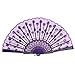 Produktbild REALIKE Damen Handfächer Chinesischer Pfau Blumen Stoff Fächer Bambusgriff Wandfächer Hochzeit Party Tanzen Fasching Blüten Japanischer Faltfächer Dekoration Geschenk Tanzabend Kostüm Maske Karnevals