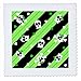 Produktbild 3dRose QS 12142 _ 1 Cute grün Totenkopf und Hearts Print Quilt Platz, 10 von 25,4 cm