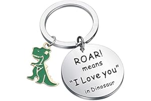 BAUNA Dinosaur Gift T-Rex Gift ROAR Means I Love You In Dinosaur Keychain Couple Gift Dinosaur Lover Gift