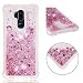 Produktbild Everainy Kompatibel für LG G7 ThinQ/LG G7+ Hülle Silikon 3D Flüssig Glitzer Durchsichtig Stoßstange Gummi Cover LG G7 ThinQ Liquid Stoßfest Hüllen Handyhülle Schutzhülle (Rotgold)