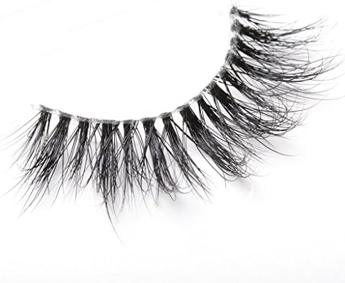 Arimika Handmade 3D False Hair Eyelashes -Reusable with Clear Invisible Flexible Band, Lightweight Fluffy Natural Looking,Cruelty Free