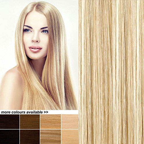 THE POSH HAIR. Hair Extensions BOUTIQUE. Full Head Clip in Real REMY Human Hair Extensions. UK SELLER . Many COLOURS. (18 inch 27/613 GOLDEN BLONDE HIGHLIGHTS). 8 pieces SALON PROESSIONAL