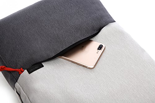 Valleycomfy Damen/Herren Laptop Rucksack (bis 39,6 cm) Leinwand Tasche mit USB Lade-Schnittstelle für Freizeit/Business/Travel Umhängetaschen Schwarz - 7