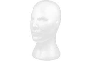 HOLIBANNA Male Head Foam Mannequin Head Head Model Foam Manikin for Wig Hair Hat Glasses Scarf Jewelry Display Stand