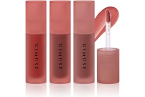 KIMUSE 3 Pezzi Rossetti Liquido Set, Lucidalabbra impermeabile Lunga Durata Lipstick Matte, Colore Intenso, Resistente alle Sbavature, Rossetto Matte, Regalo, Cosmetici (Lipstick Trio)
